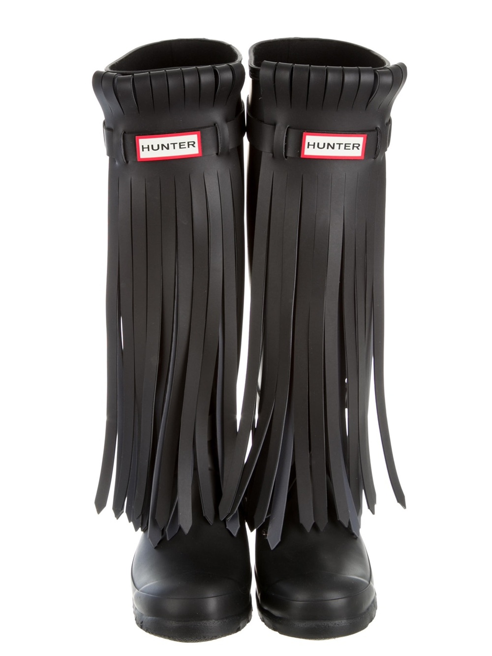 *rare* Hunter Green Tall Rain Boots with Tassles - Picture 9 of 11